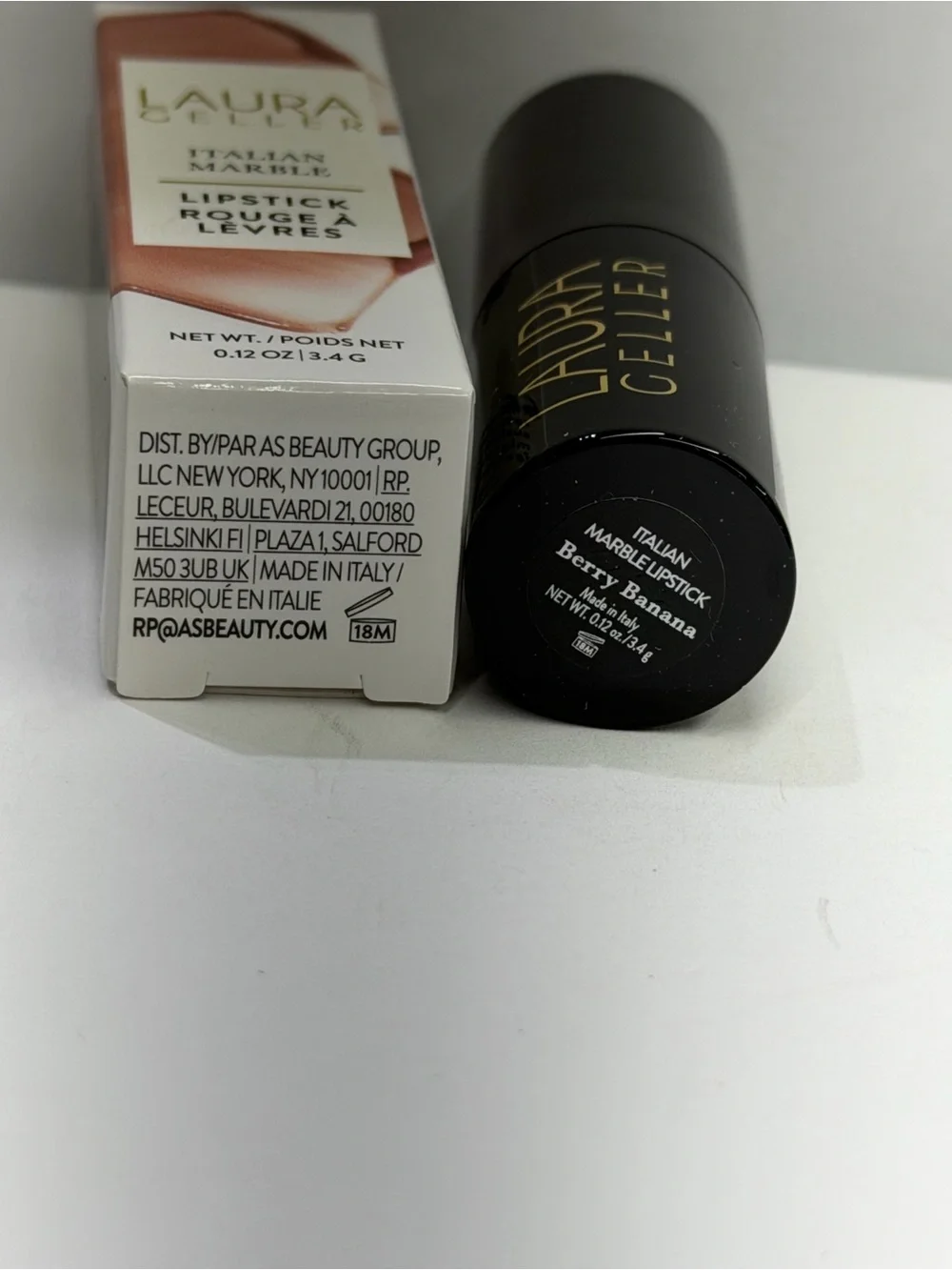 Laura Geller Italian Marble Lipstick Berry Banana 0.12 oz Full Size NIB